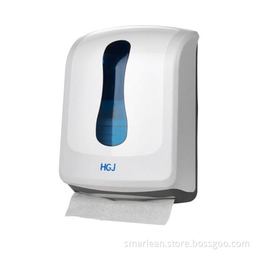 Wall mounted hanging manual robust reliable Z fold paper towel dispenser